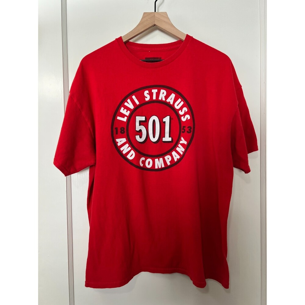 Levi's 501 Levi Strauss & Co. 501 Circle Red T Shirt - Size XL